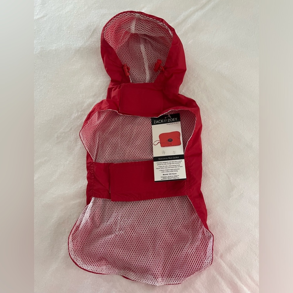 NWT Zack & Zoey Dog Raincoat S/M